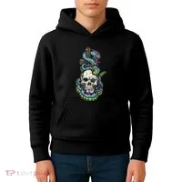 Snake Skull And Dagger Tattoo Kids Hoodie thumb 4