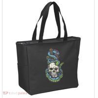 Snake Skull And Dagger Tattoo Tote Bag thumb 2