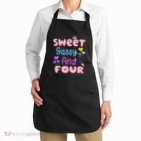 Sweet Sassy And Four 4th Birthday Doughnut 4 Years Old Apron thumb 2
