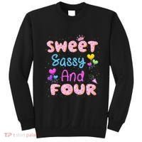 Sweet Sassy And Four 4th Birthday Doughnut 4 Years Old Sweatshirt thumb 0