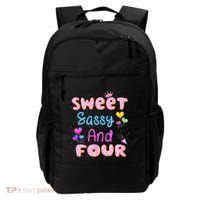 Sweet Sassy And Four 4th Birthday Doughnut 4 Years Old Backpack thumb 0