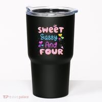 Sweet Sassy And Four 4th Birthday Doughnut 4 Years Old Tumbler thumb 0