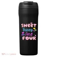 Sweet Sassy And Four 4th Birthday Doughnut 4 Years Old 24oz Duet Stainless Steel Tumbler thumb 0