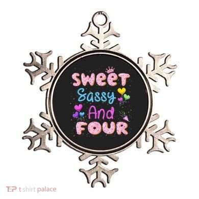 Sweet Sassy And Four 4th Birthday Doughnut 4 Years Old Ornament