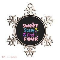 Sweet Sassy And Four 4th Birthday Doughnut 4 Years Old Ornament thumb 0