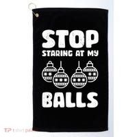 Stop Staring At My Balls Funny XMas Golf Towel thumb 0