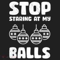 Stop Staring At My Balls Funny XMas Golf Towel thumb 3