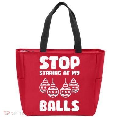 Stop Staring At My Balls Funny XMas Tote Bag
