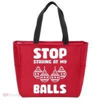 Stop Staring At My Balls Funny XMas Tote Bag thumb 0