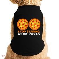 Stop Staring At My Pizza Party Women Funny Pizza Doggie Tank thumb 0