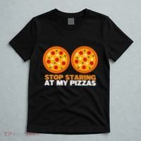 Stop Staring At My Pizza Party Women Funny Pizza T-Shirt thumb 5