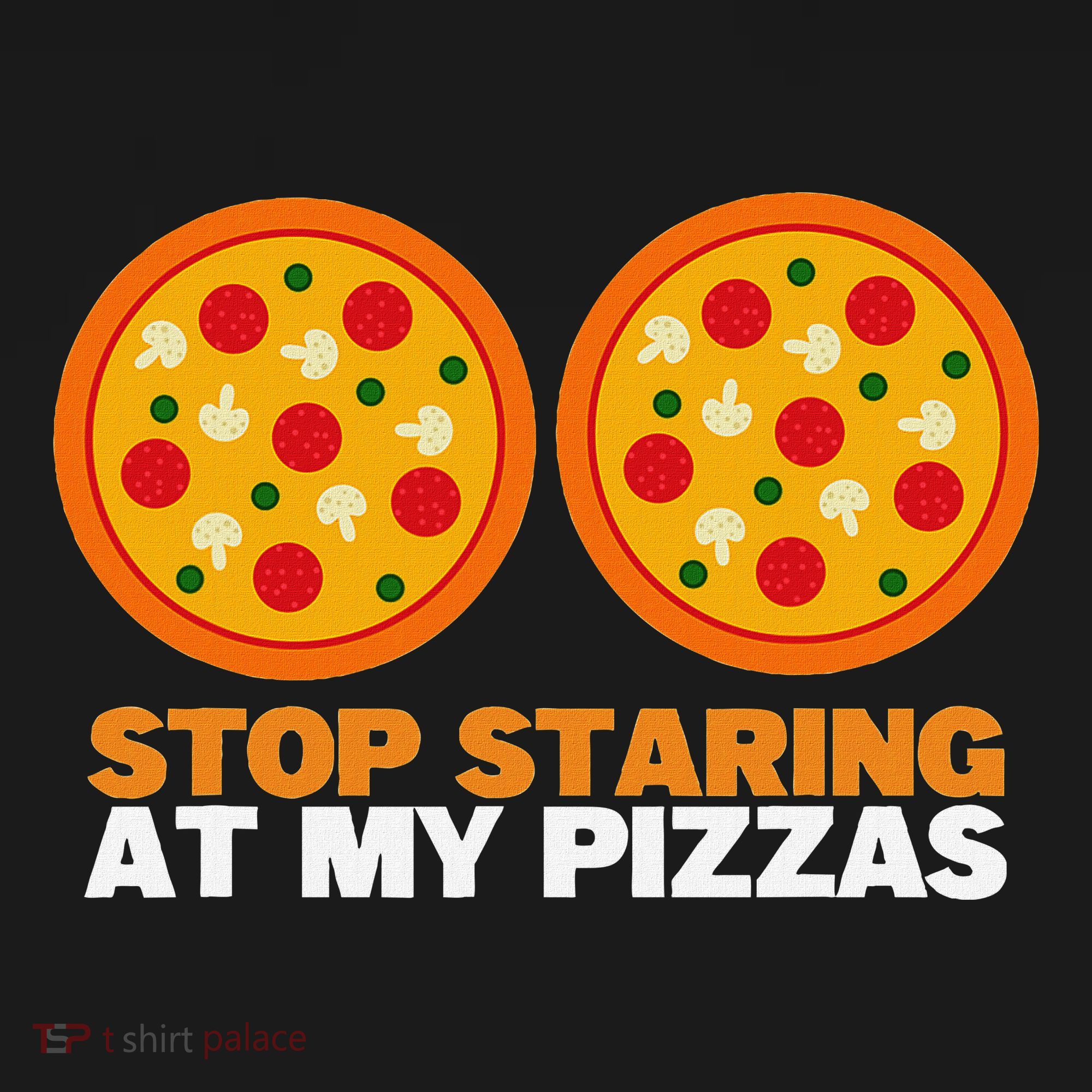 Stop Staring At My Pizza Party Women Funny Pizza Mousepad