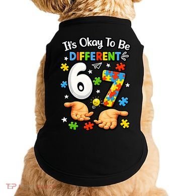 Six Seven Autism Awareness 67 Doggie Tank