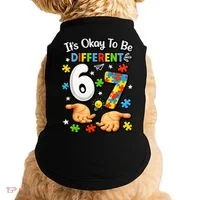 Six Seven Autism Awareness 67 Doggie Tank thumb 0