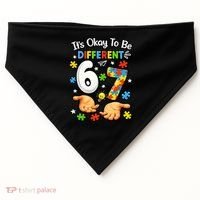 Six Seven Autism Awareness 67 USA-Made Doggie Bandana thumb 0