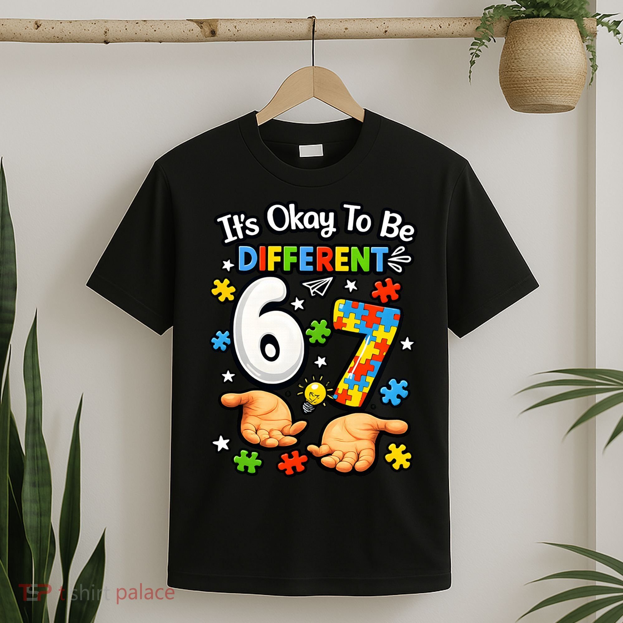 Six Seven Autism Awareness 67 T-Shirt