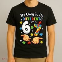 Six Seven Autism Awareness 67 T-Shirt thumb 3