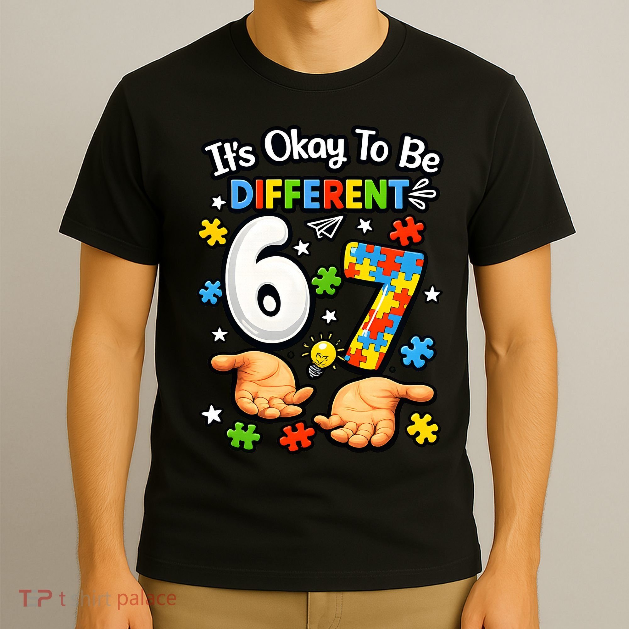 Six Seven Autism Awareness 67 T-Shirt