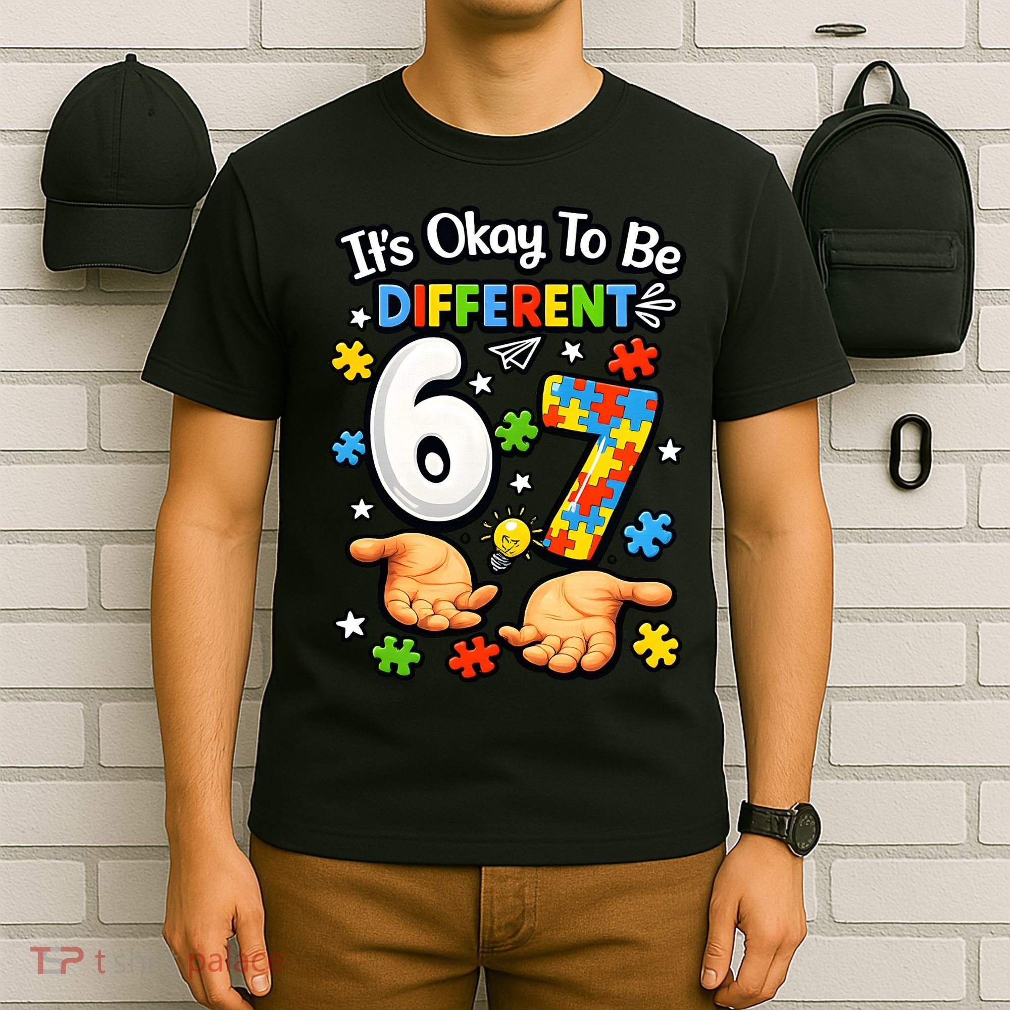 Six Seven Autism Awareness 67 T-Shirt