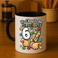 Six Seven Autism Awareness 67 Coffee Mug thumb 4