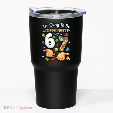 Six Seven Autism Awareness 67 Tumbler