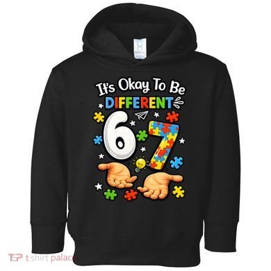 Six Seven Autism Awareness 67 Toddler Hoodie