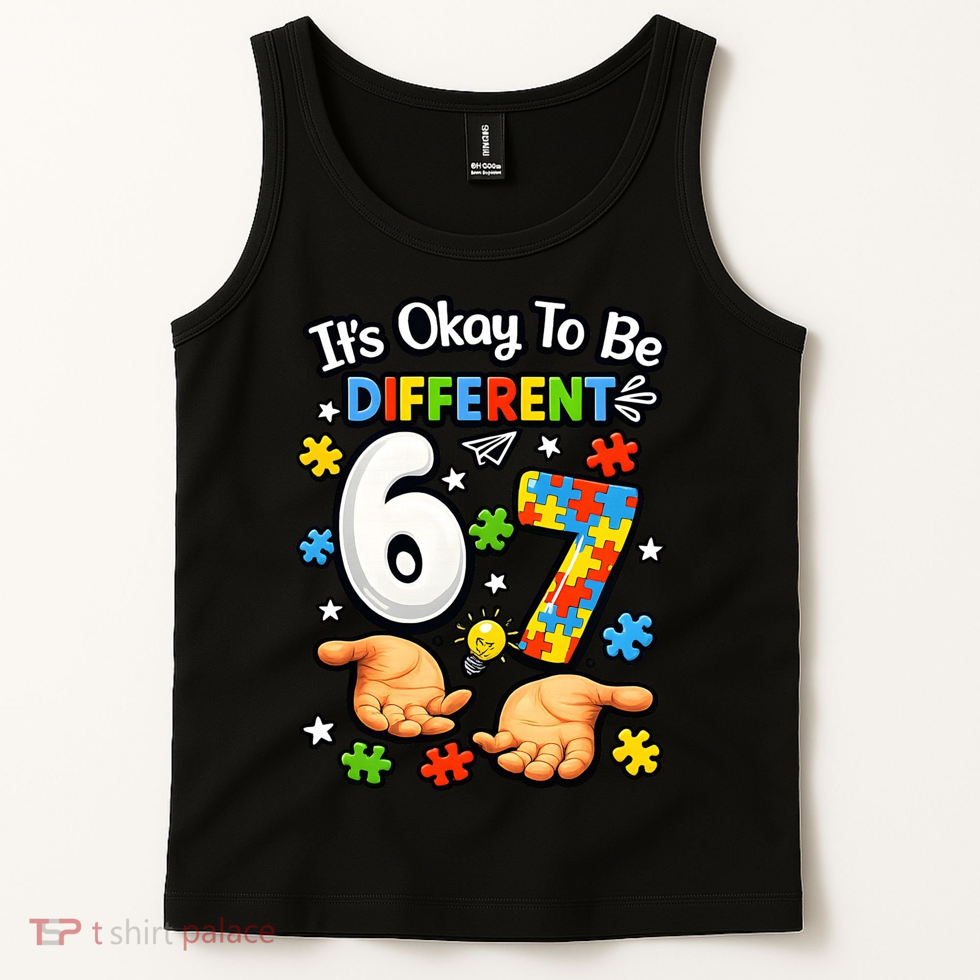 Six Seven Autism Awareness 67 Tank Top