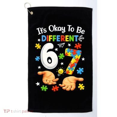 Six Seven Autism Awareness 67 Golf Towel