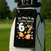 Six Seven Autism Awareness 67 Golf Towel thumb 2