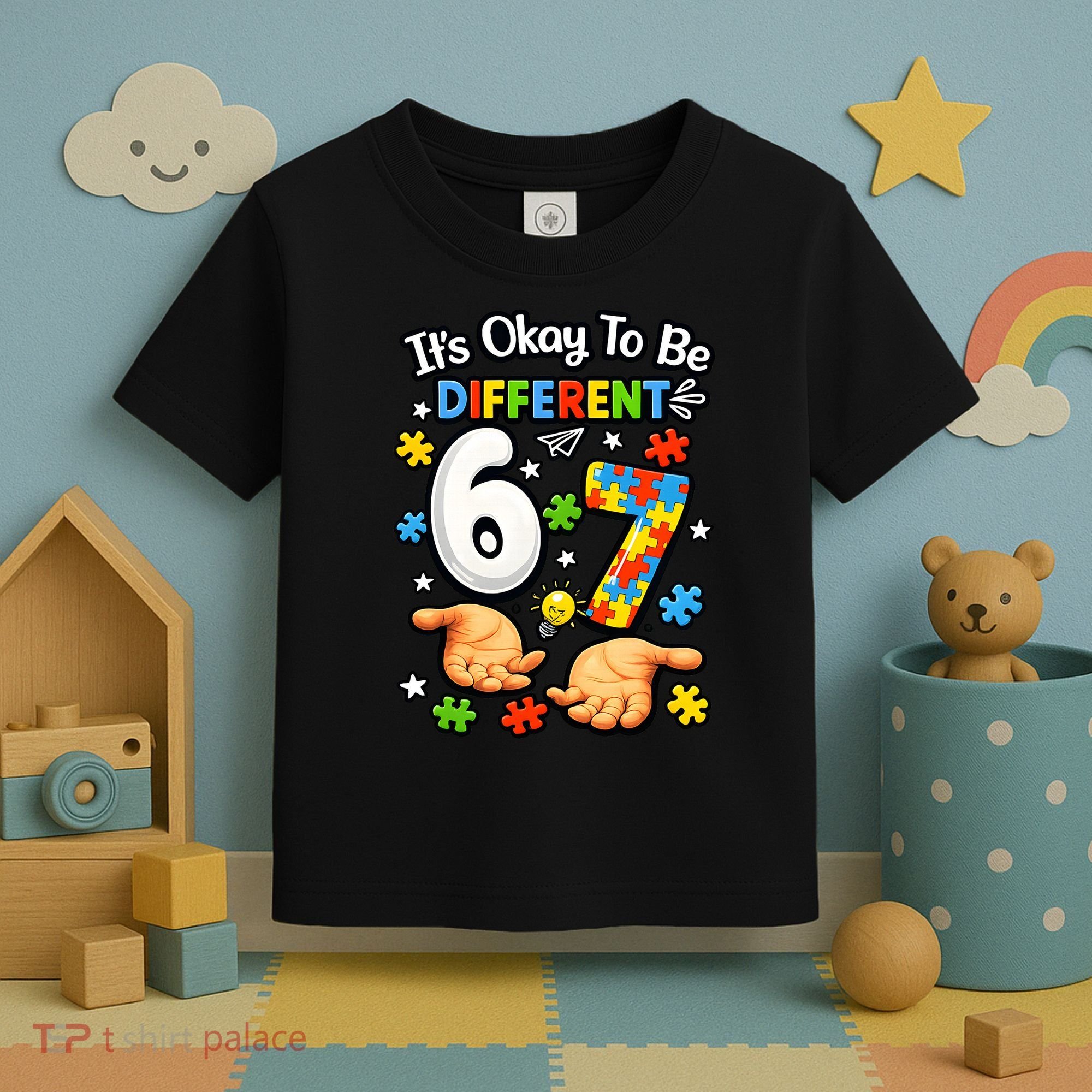 Six Seven Autism Awareness 67 Toddler T-Shirt