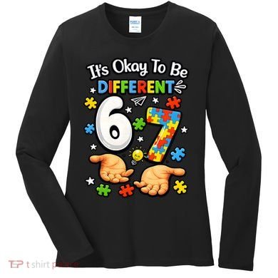 Six Seven Autism Awareness 67 Women's Long Sleeve Shirt