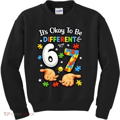 Six Seven Autism Awareness 67 Kids Sweatshirt