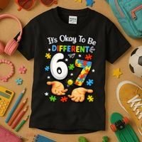 Six Seven Autism Awareness 67 Kids T-Shirt thumb 3