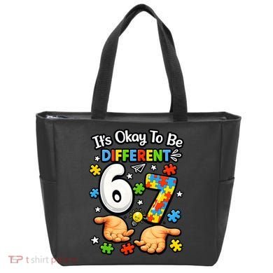 Six Seven Autism Awareness 67 Tote Bag