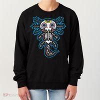 Sugar Skull Axolotl Skeleton Halloween Dia De Los Muertos  Women's Sweatshirt thumb 0