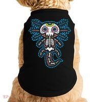 Sugar Skull Axolotl Skeleton Halloween Dia De Los Muertos  Doggie Tank thumb 0