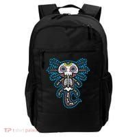 Sugar Skull Axolotl Skeleton Halloween Dia De Los Muertos  Backpack thumb 0