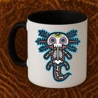 Sugar Skull Axolotl Skeleton Halloween Dia De Los Muertos  Coffee Mug thumb 2