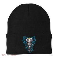 Sugar Skull Axolotl Skeleton Halloween Dia De Los Muertos  Beanie thumb 0