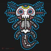 Sugar Skull Axolotl Skeleton Halloween Dia De Los Muertos  Coaster thumb 2