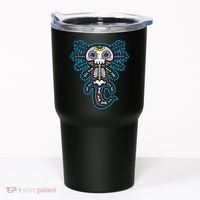 Sugar Skull Axolotl Skeleton Halloween Dia De Los Muertos  Tumbler thumb 0