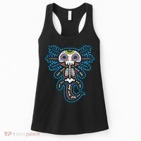 Sugar Skull Axolotl Skeleton Halloween Dia De Los Muertos  Women's Tank Top thumb 0