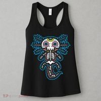 Sugar Skull Axolotl Skeleton Halloween Dia De Los Muertos  Women's Tank Top thumb 3