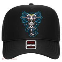 Sugar Skull Axolotl Skeleton Halloween Dia De Los Muertos  Hat thumb 0