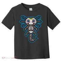 Sugar Skull Axolotl Skeleton Halloween Dia De Los Muertos  Toddler T-Shirt thumb 0
