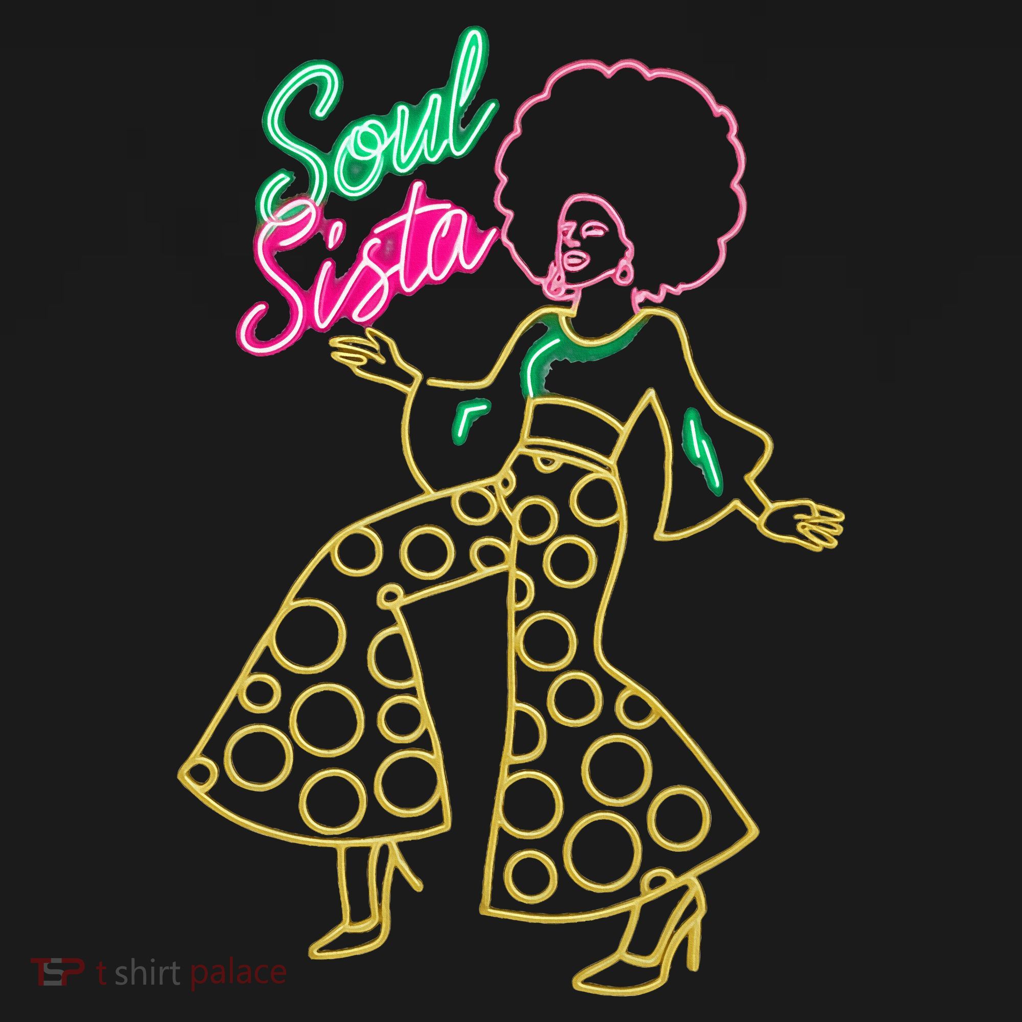 Soul Sista Afro 70s Soul Music Retro Disco Black Funk Lovers Women's Tank Top
