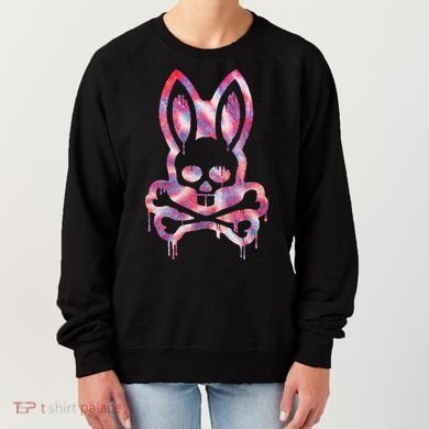 Scary Skull And Crossbones Bad Rabbit Horror Bunny Halloween Women's Sweatshirt
