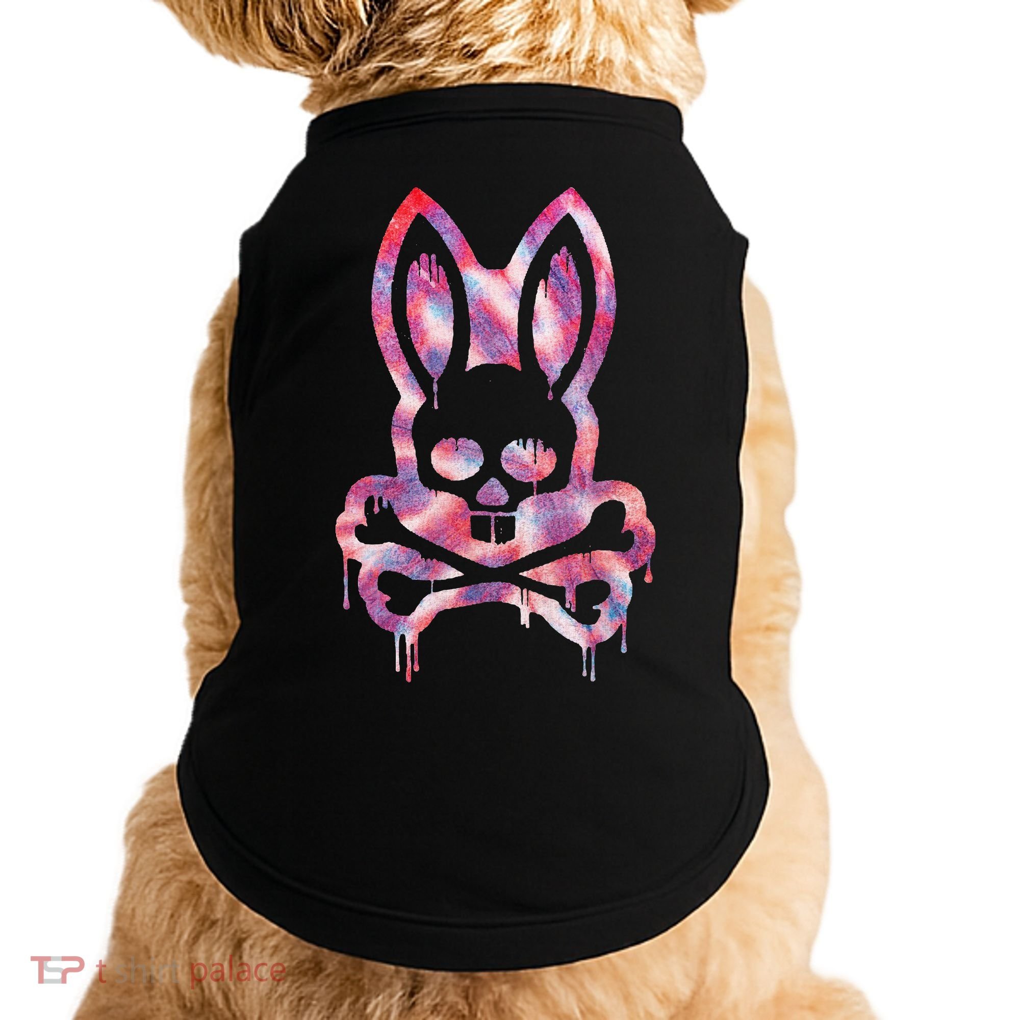 Scary Skull And Crossbones Bad Rabbit Horror Bunny Halloween Doggie Tank