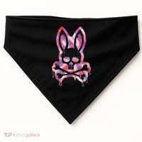 Scary Skull And Crossbones Bad Rabbit Horror Bunny Halloween USA-Made Doggie Bandana thumb 0