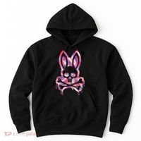 Scary Skull And Crossbones Bad Rabbit Horror Bunny Halloween Hoodie thumb 0